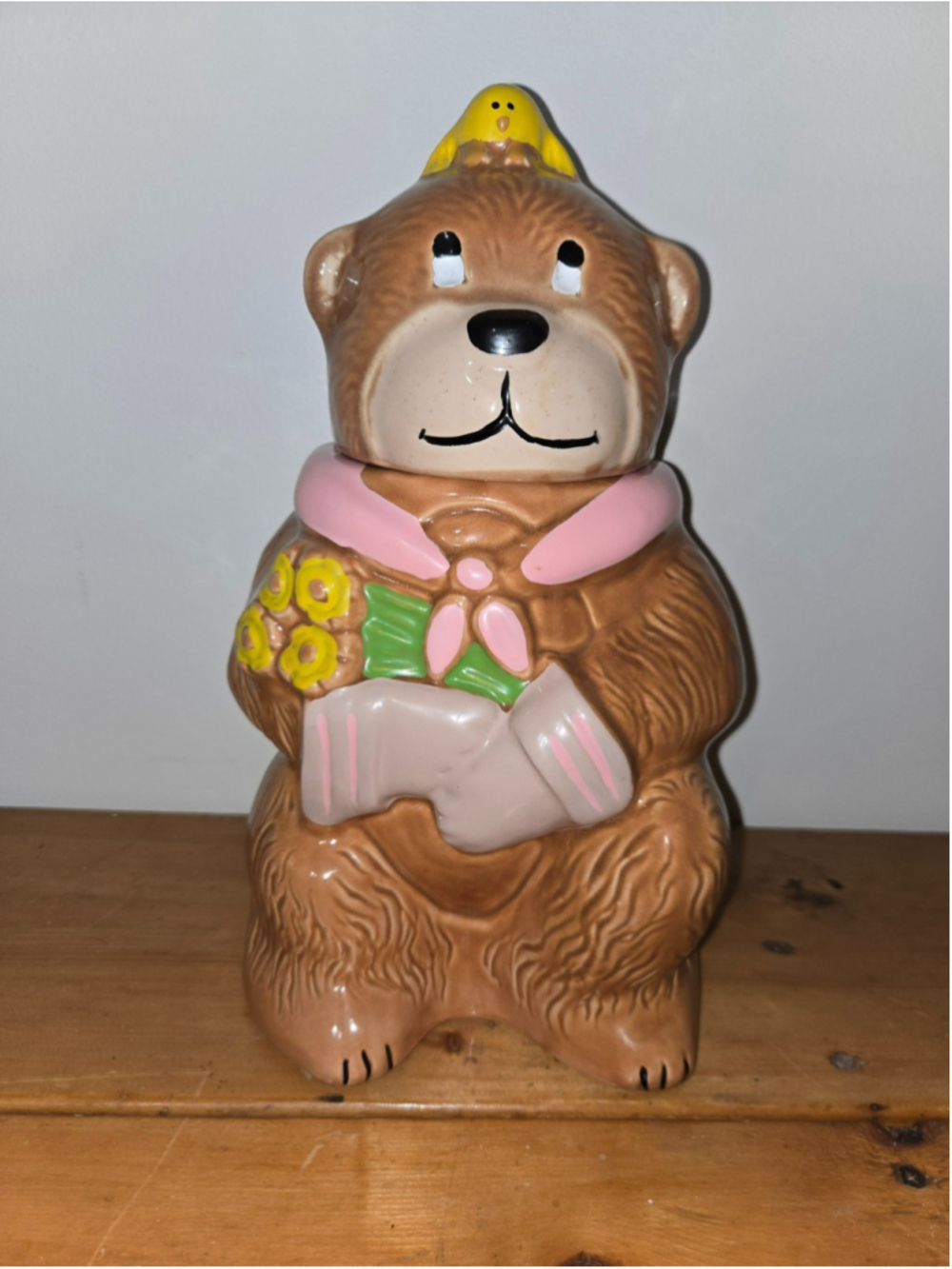 Vintage Nelson McCoy Teddy Bear and Friend Ceramic Cookie Jar Canister with Box